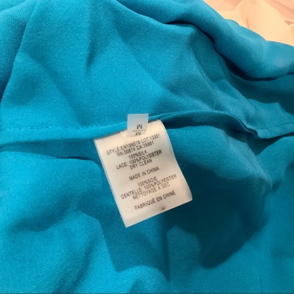 NWT Elie Tahari Gaia Silk Lace Sleeve Blouse M - Picture 5 of 5